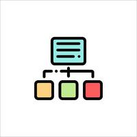 A simple icon of a computer screen with a file on it vector