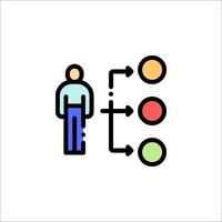 A man is standing in front of a traffic light vector