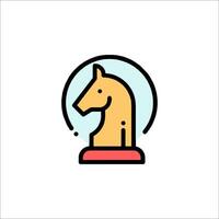 A horse head icon on a white background vector