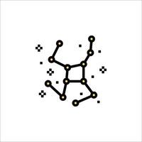 The constellation sign is shown in a black and white image vector