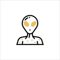 Alien icon isolated on white background vector