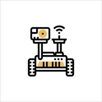 Robot with wifi icon vector
