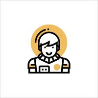 A man in a suit with a yellow circle around him vector