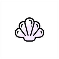 A shell icon on a white background vector