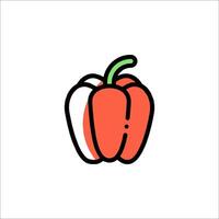 A red pepper icon on a white background vector