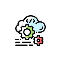 Cloud computing icon illustration vector