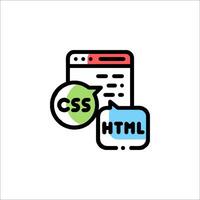 Css html logo design vector