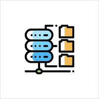A file server icon with a file on top vector