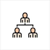 People in a hierarchy icon illustration vector