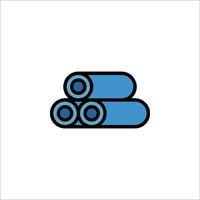 A stack of rolls of paper icon vector