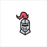 A knight helmet with red flames on it vector