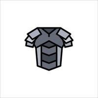 A black and gray armor icon on a white background vector