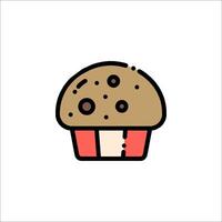 A cookie muffin icon on a white background vector