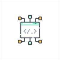 A computer screen with code on it vector