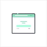 A web page with a green and white background vector