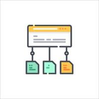 A web page with a file icon vector