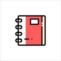 A notebook icon on a white background vector