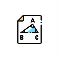 A triangle with a letter abc on it vector