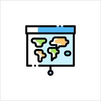 A map icon with a globe on it vector