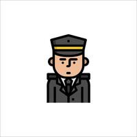 A cartoon character in a uniform vector