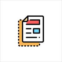 A document icon with a red dot on it vector