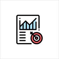 A business document with a target on it vector