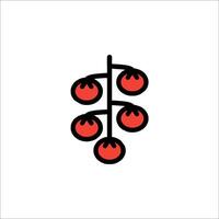 A red tomato icon on a white background vector