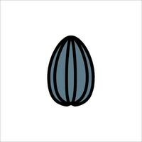 An almond pod icon on a white background vector