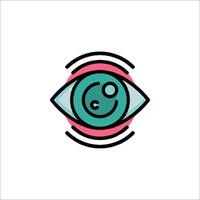 An eye icon with a circle around it vector