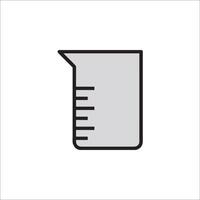 A test tube icon on a white background vector