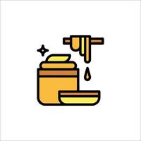 Honey jar with honey and a spoon vector