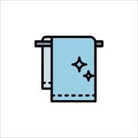 A blue towel with stars on it vector