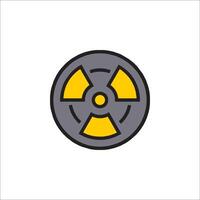 A radiation symbol on a white background vector