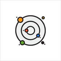 An abstract design of a planet with a ring around it vector