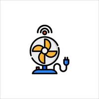 A fan with a plug on top of it vector