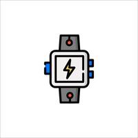 A watch with a lightning bolt on it vector