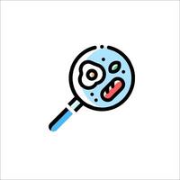 A magnifying glass with a face on it vector