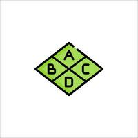 A logo for abc, a company that makes a variety of products vector