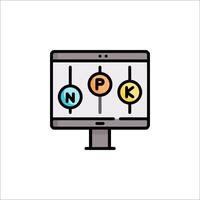 The npp logo on a computer monitor vector