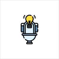 A light bulb is on top of a light bulb vector