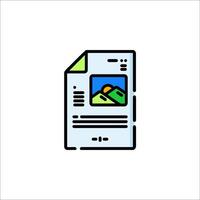 A document with a picture on it vector