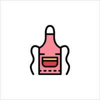 A pink apron icon on a white background vector
