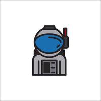 An astronaut icon on a white background vector