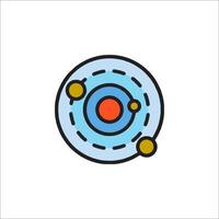 An icon of a target with a red dot in the center vector