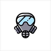A gas mask icon on a white background vector