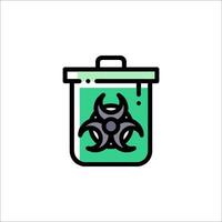 A biohazard container icon on a white background vector