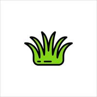 A green grass icon on a white background vector