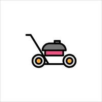A lawn mower icon on a white background vector