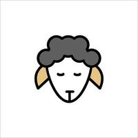A sheep head icon on a white background vector