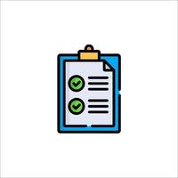 A clipboard with a check mark on it vector